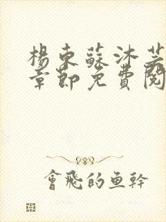 杨东苏沐芸最新章节免费阅读小说