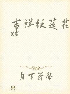 吉祥纹莲花楼txt