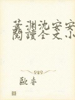 萧渊沈安安免费阅读全文小说