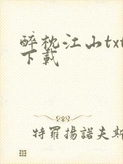 醉枕江山txt下载