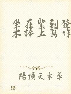 坐在紫到发黑的木棒上写作业