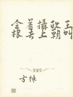 含着摄政王的紫根去上朝叫什么