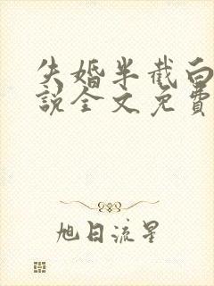 失婚半截白菜小说全文免费阅读