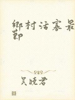 乡村活寡最新章节