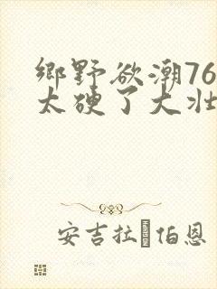 乡野欲潮76章太硬了大壮下载