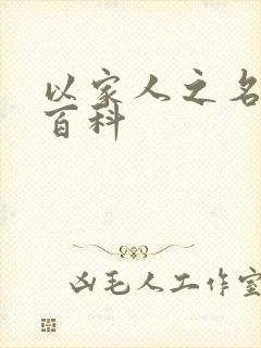 以家人之名百度百科