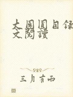 大团圆目录及全文阅读