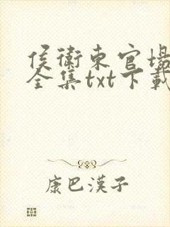 侯卫东官场笔记全集txt下载