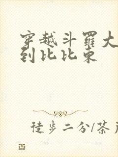 穿越斗罗大陆推到比比东