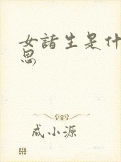 女诸生是什么意思