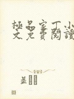 极品家丁小说全文免费阅读