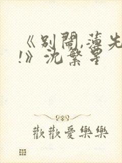 《别闹,薄先生!》沈繁星