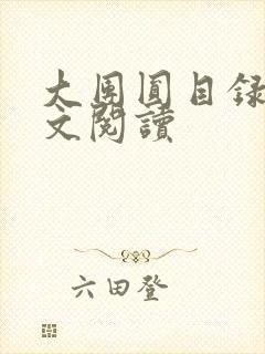 大团圆目录及全文阅读