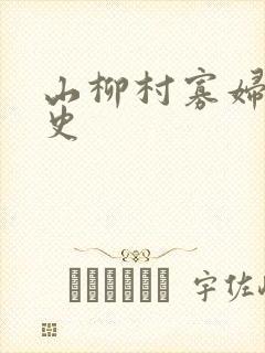 山柳村寡妇的情史