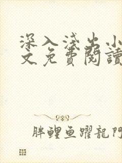 深入浅出小说全文免费阅读笔趣阁