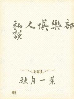 私人俱乐部 小说