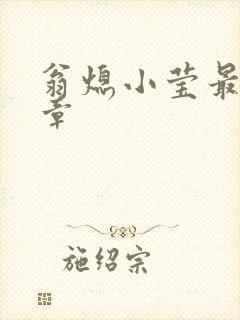 翁熄小莹最新节章