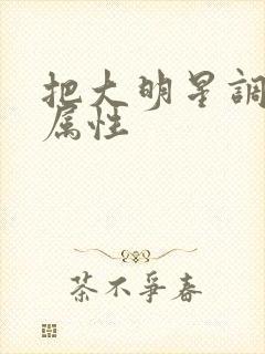 把大明星调成专属性