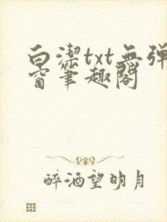 白洁txt无弹窗笔趣阁