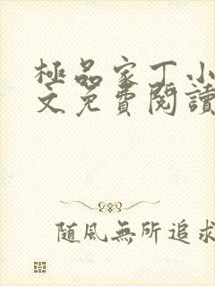 极品家丁小说全文免费阅读