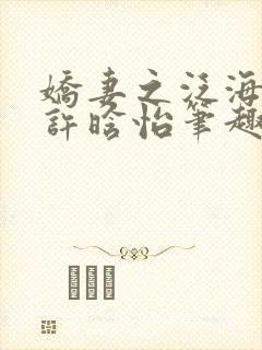 娇妻之泛海之舟许晗怡笔趣阁