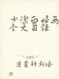 少洁白妇无删减全文目录