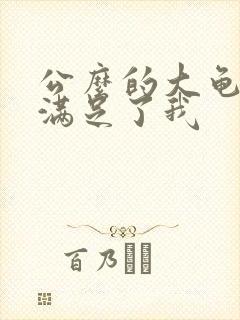 公么的大龟强大满足了我