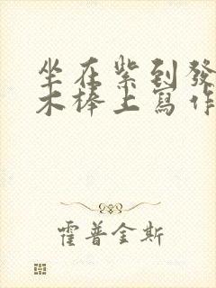 坐在紫到发黑的木棒上写作业