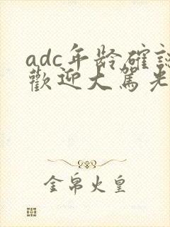 adc年龄确认欢迎大驾光临小说