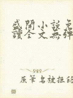 盛开小说免费阅读全文无弹窗