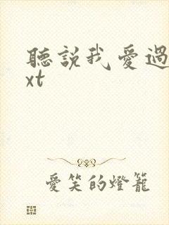 听说我爱过你txt