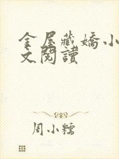 金屋藏娇小说全文阅读