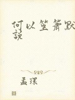 何以笙箫默 小说