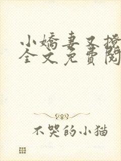 小娇妻又撩又甜全文免费阅读