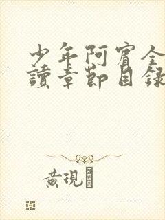 少年阿宾全文阅读章节目录