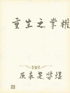 重生之掌权天下