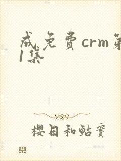 成免费crm第1集