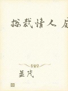 总裁情人 庭妍封面