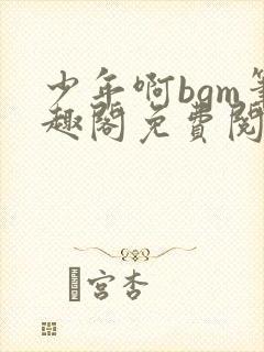 少年啊bgm笔趣阁免费阅读全文下载