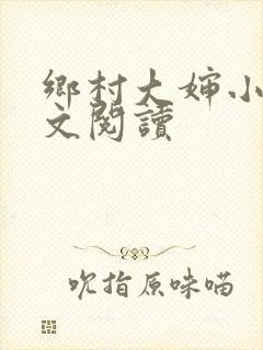 乡村大婶小说全文阅读