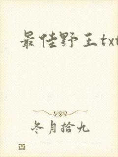 最佳野王txt