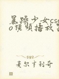 暴躁少女csgo视频播放器推荐