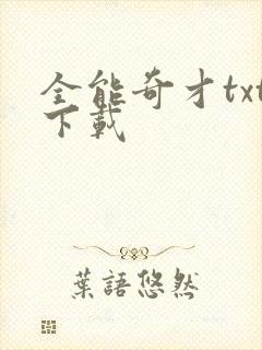 全能奇才txt下载
