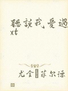 听说我爱过你txt