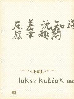 反差 沈知遇晏应笔趣阁