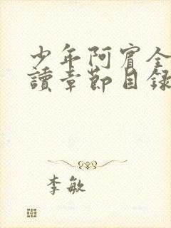 少年阿宾全文阅读章节目录