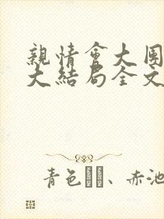 亲情会大团圆结大结局全文