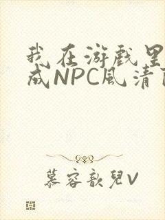 我在游戏里被当成NPC风清陨