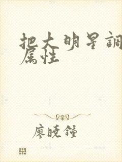 把大明星调成专属性