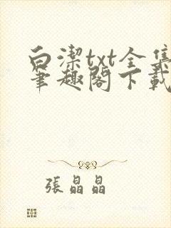 白洁txt全集笔趣阁下载